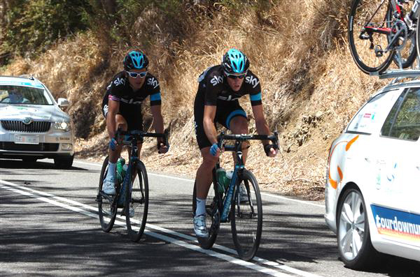 Mathew Hayman and Geraint Thomas